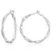 BMMYE Sterling Silver Hoops Earrings for Women 30mm