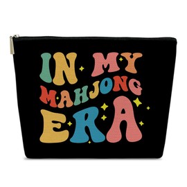 Ythuil Mahjong Gifts Makeup Bag for Purse, In My Mahjong Era Cosmetic Bag, Birthday Christmas Gifts for Game Player Lover Women Sister Besties, Girl Stuff Makeup Pouch