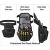 Electrician Tool Waist Bag – Heavy Duty Tool Pouch with