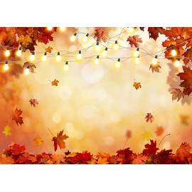 Alltten 7x5ft Fall Backdrop Autumn Photo Backdrop Autumn Maple Leaves Backdrop Fall Festival Backdrop Fall Decoration Banner F199