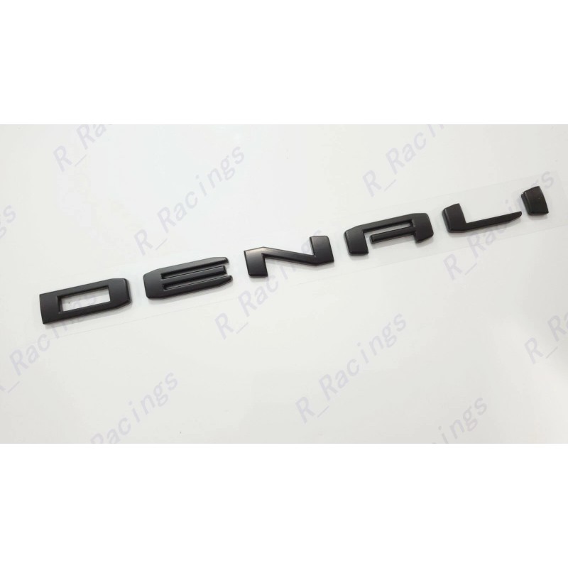 GMC 1pc Matte Black Rear DENALI Emblems Letters Fit 2021-2023