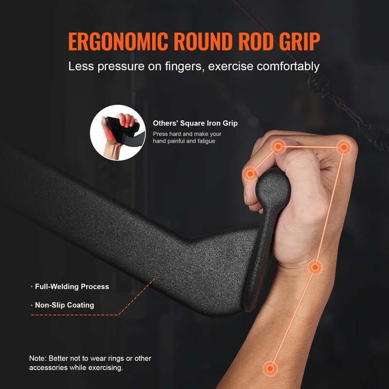 VEVOR LAT Pulldown Attachment, Cable Machine Rowing V-bar Attachment, Tricep
