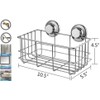 SANNO Suction Cup Shower Caddy Basket for Shampoo Combo Organizer