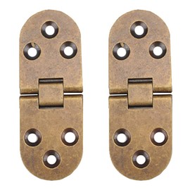 Folding Flip Top Hinge, Tiberham 180 Degree Round Edge Sewing Machine Table Hinge, Heavy Duty Retro Style Butler Tray Backflap Hinges for Folding Table Cabinet Closet Door Furniture (Pack of 2)