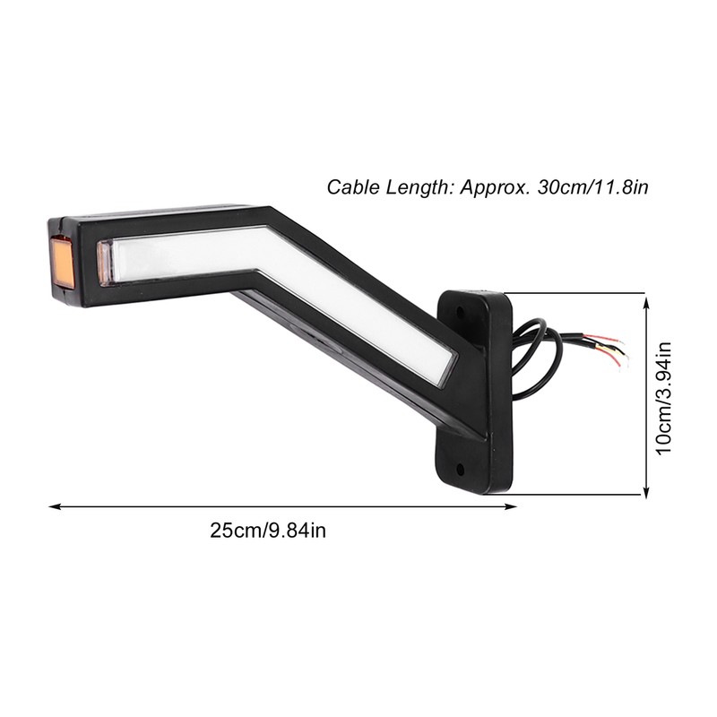 2pcs LED Side Marker Light IP67 Waterproof 12‑24V Indicator Lamp