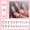 Press on Nails Short Ballerina Fake Nails Glossy False Nails