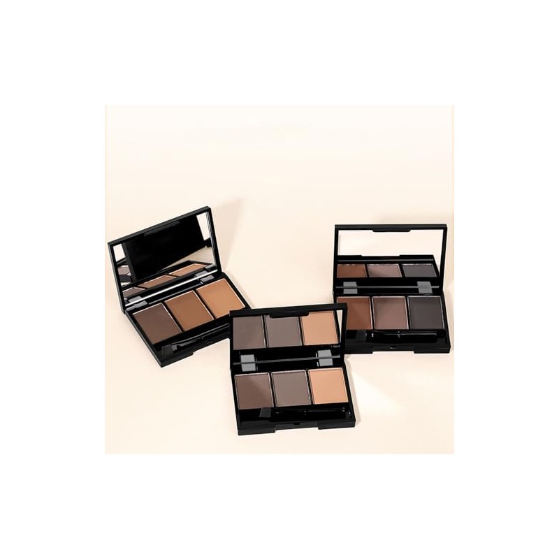 Brow Powder Kit – Long-Lasting 3-Color Brow Filler for Full,