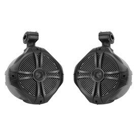 Rockville Pair Rockville RWB90B Black 8" 300w Marine Wakeboard 360° Swivel Tower Speakers