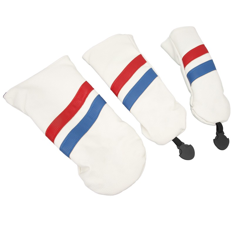 3PCS Golf Club Head Cover for Driver Fairway Woods Headcovers