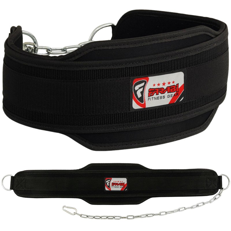 Farabi Dip Belt Weight Lifting Dipping Belt Pull Ups, Squat,