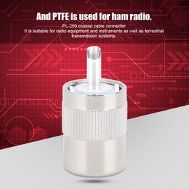 Brass Nickel Plating UHF PL-259 Male Solder Coaxial Connector for 50 Ohm RG8/RG214/RG213 9913/LMR400 Coaxial (Pack of 5)