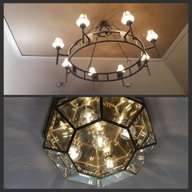 CRLight Candelabra LED Globe Bulb 30W Equivalent Soft White 3000K, 2W Dimmable E12 Base Vintage Edison G16 / G50 Filament Bulb, Chandelier Ceiling Fan Bathroom Vanity Mirror Light Bulbs, Pack of 8