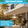 Grinsvalley 1 Set Solar Ceiling Fan with Light, 12w Solar
