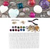Crystal Epoxy Mold Kit DIY Alphabet Number Silicone Mould Necklace