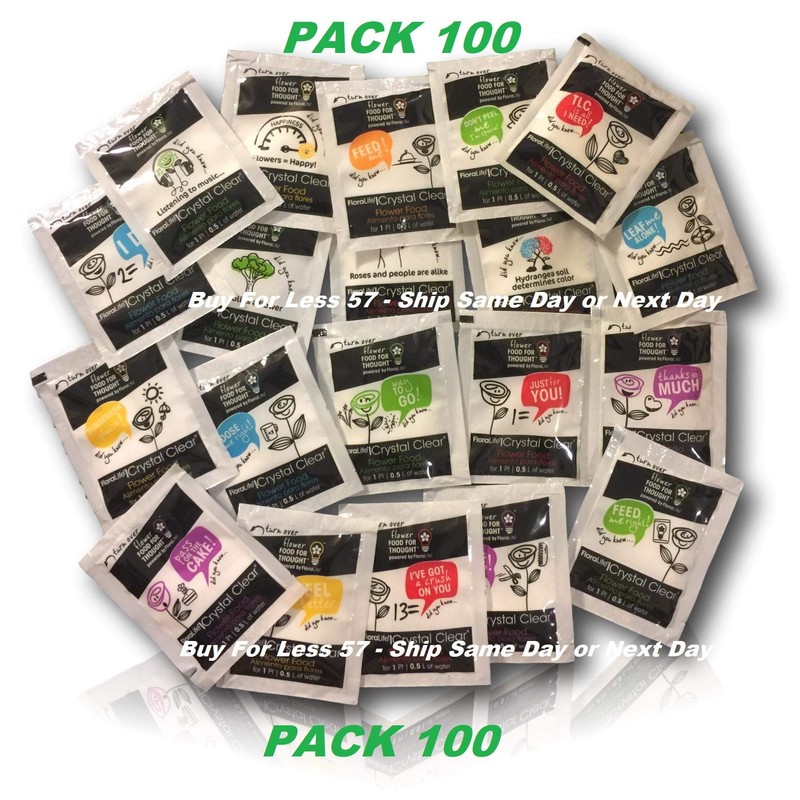 Cut Flower Food Floralife Crystal Clear Powdered 5gr Packets Fresh