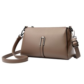 Ne Right Handbag, Shoulder Bag, Women's, 2-Way Large Capacity, High Visibility, Crossbody Bag, Simple, Casual, Crossbody Crossbody Bag, Handheld, Leather, Braun