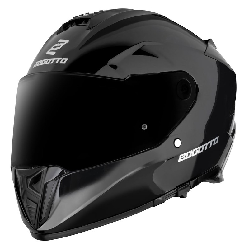 Bogotto FF122 SVK Solid Helmet, Black, S