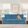 WEERRW 4 Pieces Velvet High Stretch Couch Covers for 3