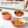 IKTU Ceramic Pots and Pans Set Non Stick Pink, 19