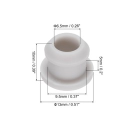 MECCANIXITY 20Pcs Snap Rubber Grommet Plug Mount Dia 9.5mm ID 6.5mm Seal Anti-Scratch for Electrical Box Cable Pipe Grey