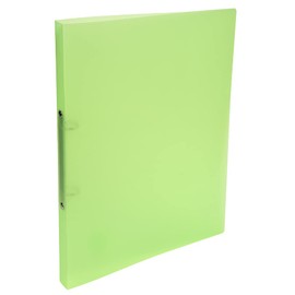 Exacompta - Ref. 54163E - Set of 5 flexible translucent PP Chromaline binders - 2 round rings 15mm diameter - 20mm spine - External dimensions: 32 x 25 cm - A4 file format - Colour: green