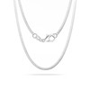 Tibond Women's S925 Silver 16' 18' 20' 22' 24' 26' 28' Inch Thick Necklace 2mm Snake Chain Necklace Suitable for Layering or Replacement (Blade Chain, 45cm（18 Inch）)