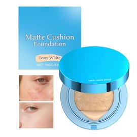 Maquillaje En Cushion - Cobertura Alta Corrector Mate - Crema Correctora de Maquillaje Ligera Diseñada para Viajes de Negocios, Escuela, Playa y Fiesta