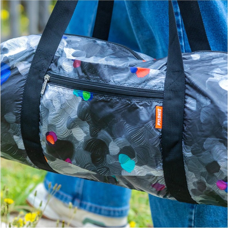 Pylones - Foldable Travel Duffle Bag - Black Palette, Black,
