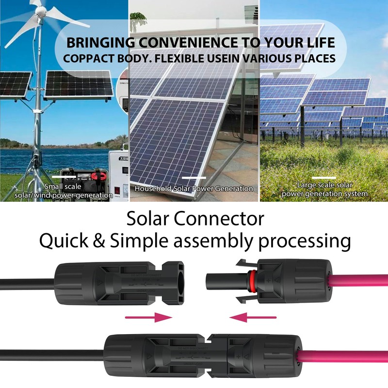 sovunis Solar to XT60 Extension Cable 12AWG Solar Connector to