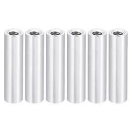 PATIKIL M3 Aluminium Spacer, Pack of 6 Metal Standoffs Sleeve Nut 3 mm ID x 5 mm OD x 20 mm L Thread Spacer Screw Spacer Round for RC Car, Silver