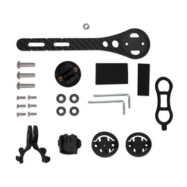 Carbon Fibre Bicycle Handlebar 17 g, GPS Bicycle Computer Mount Made of Carbon Fibre, Bicycle Mount Out Front, for Toread.X, Garmin, Bryton, Blackbird, Cateye, Mounts for Action Cameras and Light