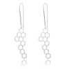 Stainless Steel Gold Plated Cut Out Hexagon Honeycomb Post Dangle