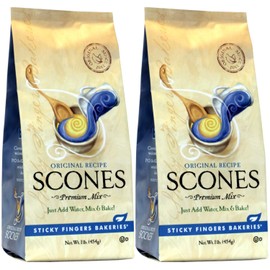 English Scone Mix, Original Flavor by Sticky Fingers Bakeries – Easy to Make English Scones Fresh Baked, Makes 12 Scones (2pk)