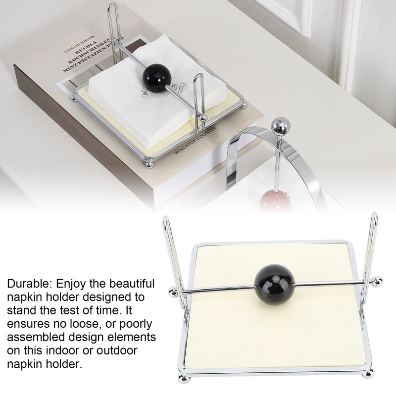 Napkin Holder for Table Square Napkin Dispenser with Center Ball
