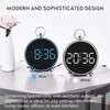 Bay Breeze Vintage Round Digital Clock for Bedroom, Home Alarm