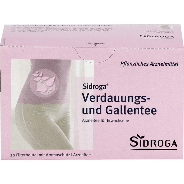 Sidroga Verdauungs- und Gallentee Filterbeutel, 20 pcs. Filter bag