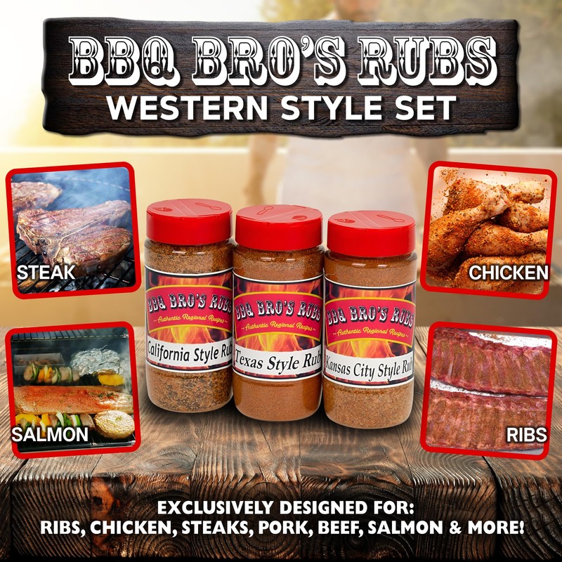 BBQ BROS RUBS (Western Style) - Barbecue Seasonings - BBQ