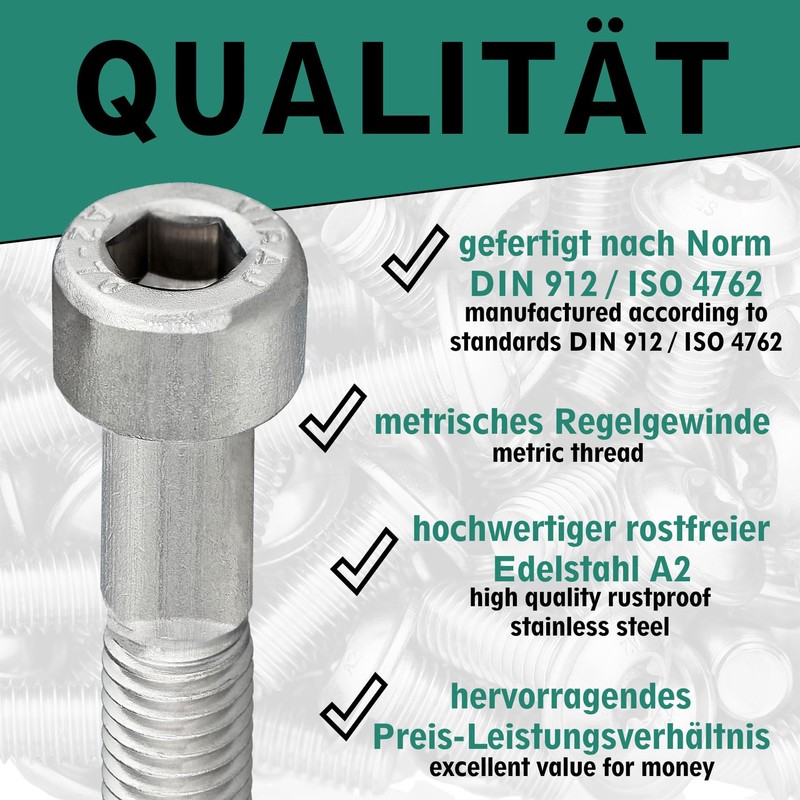 Cylinder Screw with Hexagon Socket in Accordance with Standard DIN