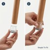 BRIOTA 32 Pcs Chair Leg Floor Protectors, Clear TPE Caps