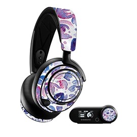 MightySkins Glossy Glitter Skin Compatible with SteelSeries Arctis Nova Pro - Blue Petals | Protective, Durable High-Gloss Glitter Finish | Easy to Apply, Remove, and Change Styles | Made in The USA