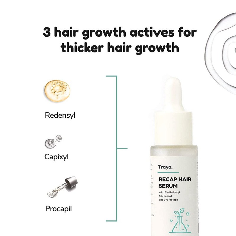 Traya Natural Hair Growth Serum With 3% Redensyl, 5% Capixyl,