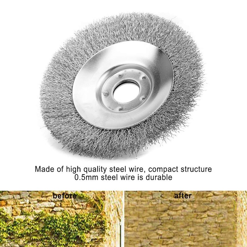 6in Derusting Weeding Wheel Mower Twisted Wire Non Rust Durable