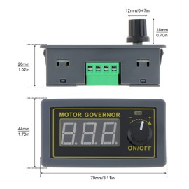 ChgImposs Motor Speed Controller 5V - 30V PWM DC Motor Governor Digital Display Adjustable Speed Encoder