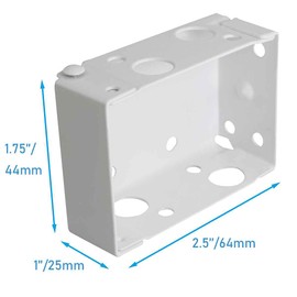 WhyHKJ 4PCS Blind Headrail Brackets 2x2.5 Inch Roller Shutter Fittings Curtain Box Mounting Code High Profile Blind Brackets for Curtains Shade Mounting Fittings White