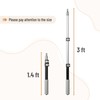 Bates- Extension Pole, 1.4 to 3 Ft Pole, Black &