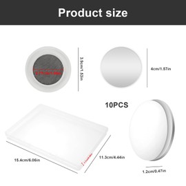 AMONENZ Pack of 10 Magnetic Shower Curtain Weights, Round Shower Curtain Weights, White Curtain Weights, for Shower Curtains, Bed Sheets, Tablecloths