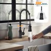 Kitchen Faucet with Pull Down Sprayer, Hurran Commercial Stainless Steel