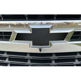 EmblemsPlus Chevy Silverado Carbon Fiber Grille Tailgate Bowtie Overlay Decals 2019-2025