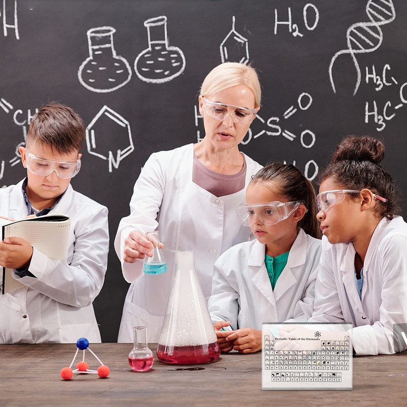 Bomoya Periodic Table with Real Elements Samples,Acrylic Periodic Table Display