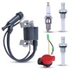 Atunee Ignition Coil Spark Plug with Starter Switch Kit for